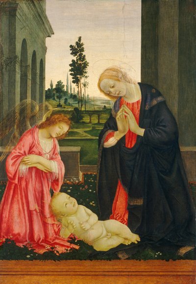Adoracja Dzieciątka, c. 14751480. autorstwa Filippino Lippi