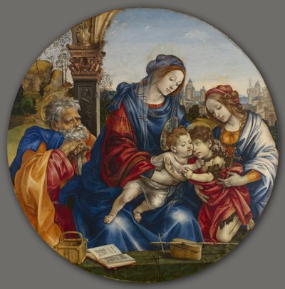 Święta Rodzina ze św. Janem Chrzcicielem i św. 1495. autorstwa Filippino Lippi