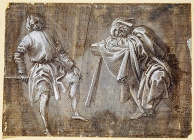 Dwie siedzące postacie autorstwa Filippino Lippi