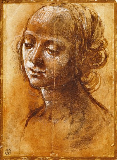 Figura kobieca, autorstwa Filippino Lippi (1457-ca 1504), rysunek autorstwa Filippino Lippi