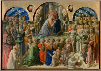 Koronacja Dziewicy ... (tempera na drewnie) autorstwa Filippo (workshop of) Lippi