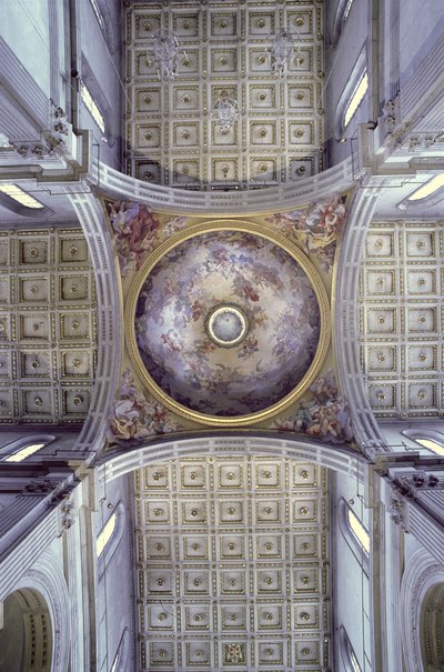 Widok wnętrza kopuły zbudowanej w latach 1425-46 autorstwa Filippo Brunelleschi