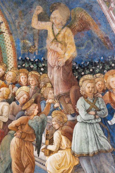 Anioły, fragment Koronacji Maryi autorstwa Filippo Lippi