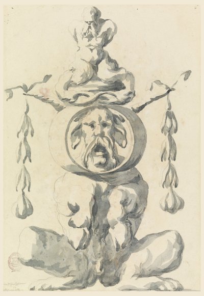 Rysunek, postać groteskowa, 1550-1625 autorstwa Filippo Marchionni