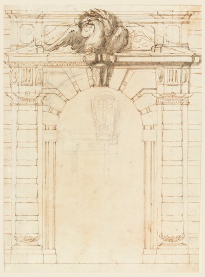 Recto: portal; Verso: Portret młodego wojownika autorstwa Filippo Marchionni