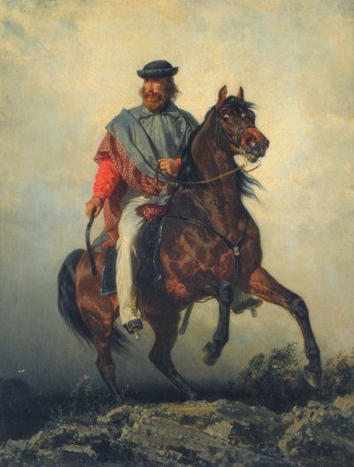 Garibaldi na koniu autorstwa Filippo Palizzi