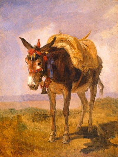 Wózek widłowy (olej na płótnie) autorstwa Filippo Palizzi