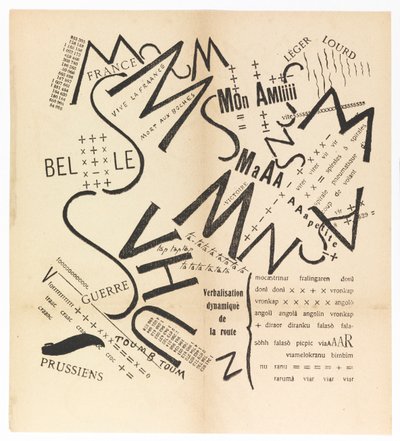 Spółgłoskowe słowa samogłoski liczby w wolności. Słowa futurystyczne, 1915. autorstwa Filippo Tommaso Marinetti