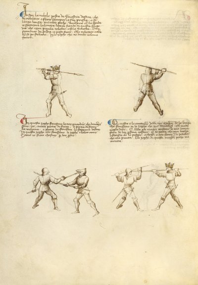 Walka z Lance autorstwa Fiore Furlan dei Liberi da Premariacco