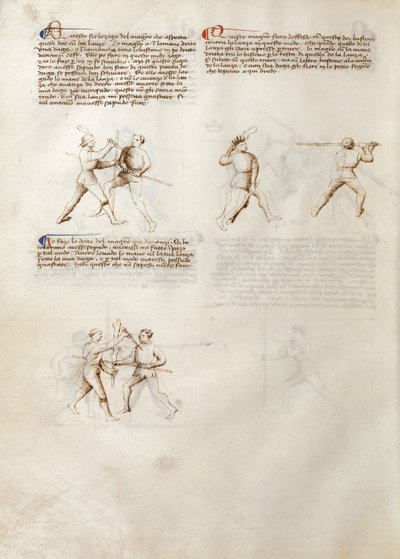 J. Paul Getty Museum Ms. Ludwig XV 13, folio 31v (Wenecja, początek XV w., 279x206 mm) autorstwa Fiore dei Liberi