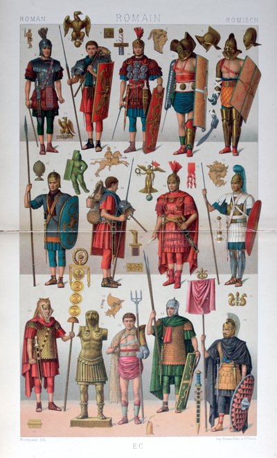 Rzymski strój wojskowy i gladiatorski, ok. 1800-1836 r autorstwa Firmin Didot