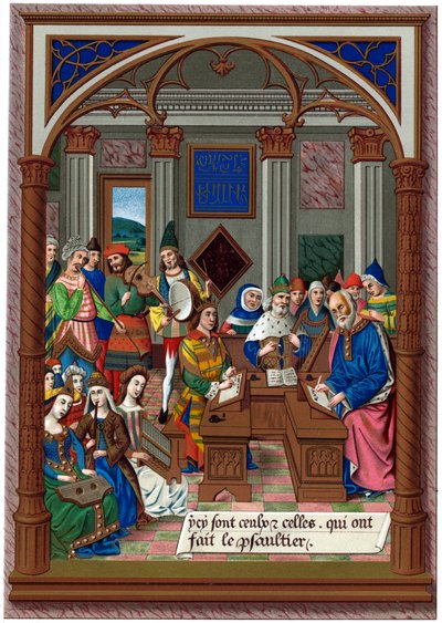 „Król Rene i jego dwór muzyczny”, XV w., 1870 r. autorstwa Firmin Didot and Co