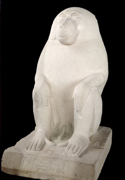 Pawian, Państwo Środka, prawdopodobnie 7. dynastia (wapień) autorstwa First Intermediate Period Egyptian