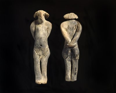 Figura Przekleństwa, Państwo Środka (glina) autorstwa First Intermediate Period Egyptian
