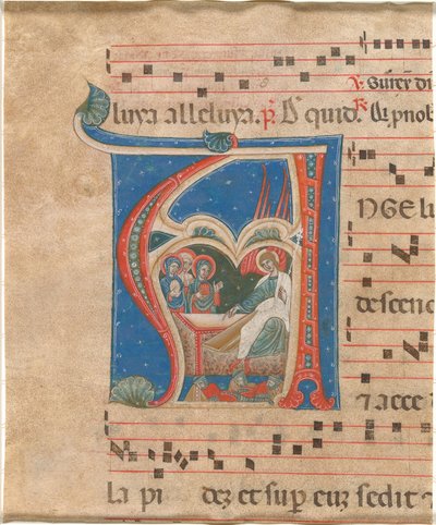 Trzy święte kobiety przy grobie autorstwa First Master of the Cortona Antiphonaries