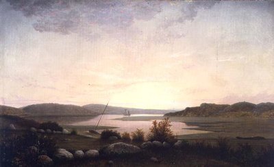 Creek w pobliżu Gloucester, Massachusetts (olej na płótnie) autorstwa Fitz Henry Lane