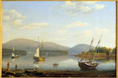 Widok na Port of Somes w Maine w Stanach Zjednoczonych Obraz Hugh Lane Fitz (1804-1865) 1850 Ze zbiorów prywatnych autorstwa Fitz Henry Lane