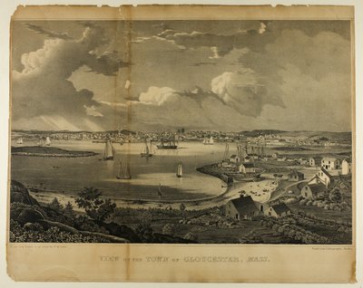 Widok na miasto Gloucester w stanie Massachusetts autorstwa Fitz Henry Lane
