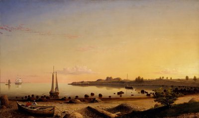 Fort sceniczny w porcie Gloucester, 1862. autorstwa Fitz Hugh Lane