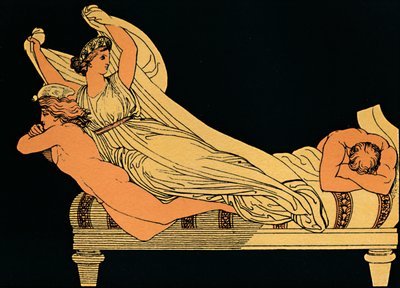 Pusta radość, która mieszka w snach nocy, 1880 autorstwa Flaxman