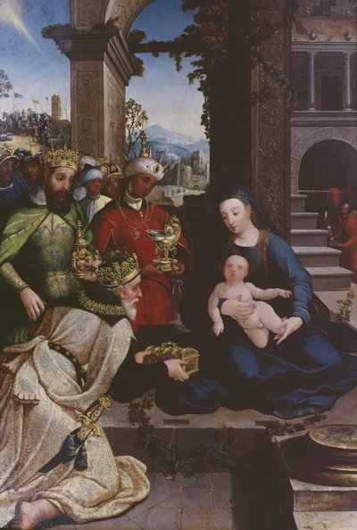 Adoracja Trzech Króli, ok. 1500 autorstwa Flemish School