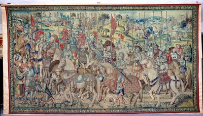 Zebranie jeźdźców, z gobelinu Dawida i Batszeby, ok. 1510-15 (zob. też 182422) autorstwa Flemish School