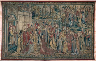 Batszeba zamówiona do Pałacu, Gobelin Dawida i Batszeby, ok. 1510-15 autorstwa Flemish School
