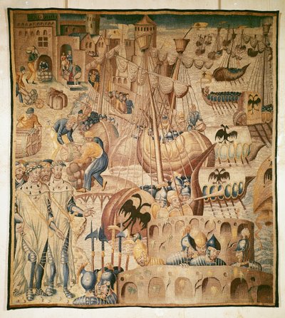 Wypłynięcie floty statków autorstwa Flemish School