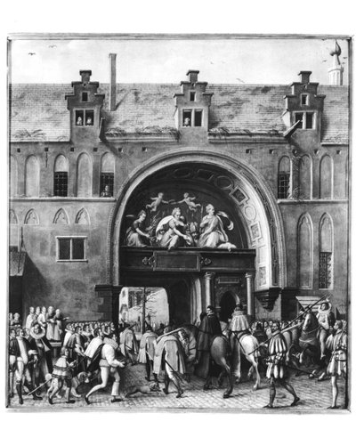 Wjazd Herkulesa Francois z Francji, księcia Alencon (1554-84) do Antwerpii, 19 lutego 1582 autorstwa Flemish School