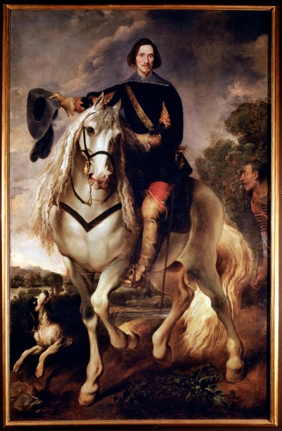 Konny portret kapitana z jego pazią mauretańską (olej na płótnie, ok. 1635) autorstwa Flemish School
