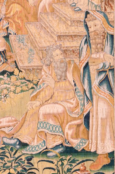 Flamandzki gobelin. Seria Księga Judyty. Powrót do Betulii (Regreso a Betulia). Ósmy gobelin z serii. Produkcja Holandia, Bruksela(?). Druga połowa XVI wieku. Tkanina Wełna. Lokalizacja Kościół św. Mikołaja z Bari (muzeum otwarte autorstwa Flemish School