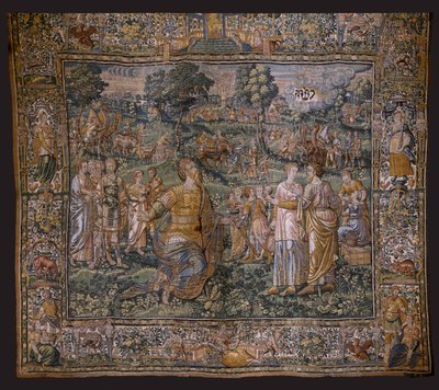 Flamandzki gobelin. Seria: Historia Abrahama. Powołanie Abrahama (Powołanie Abrahama). Około 1575-1 autorstwa Flemish School
