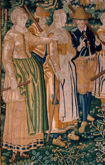 Flamandzki gobelin. Gra w gęsi. Atelier Oudenaarde. 341x395cm. Inw (83058)-7 / 0008. XVII wiek. autorstwa Flemish School