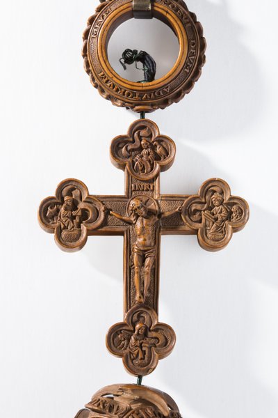 Różaniec Henryka VIII fragment krzyża (bukszpan) autorstwa Flemish School