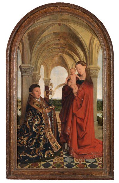Madonna z Petrusem Wijtsem (olej na desce) autorstwa Flemish School