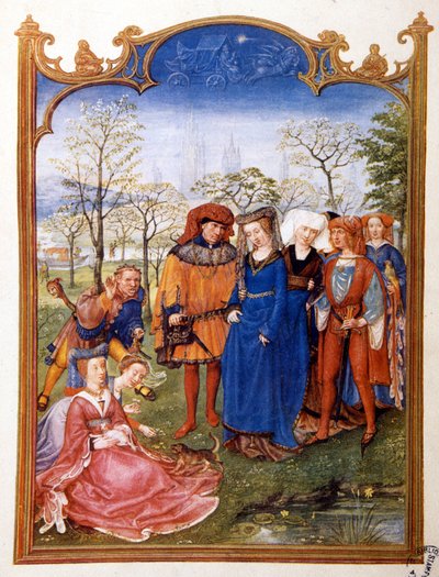 Małżeństwo na wsi od Bréviaire Grimani autorstwa Flemish School