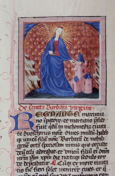Pani Gen 1111 Strona z Legenda Aurea, Brugia, ok. 1400-10 autorstwa Flemish School