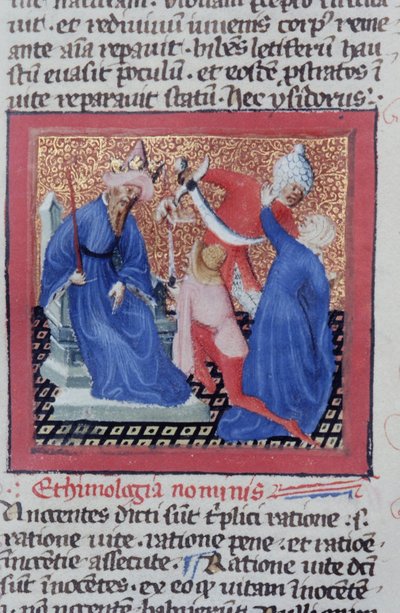Pani Gen 1111 Strona z Legenda Aurea, Brugia, ok. 1400-10 autorstwa Flemish School