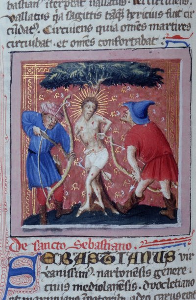 Pani Gen 1111 Strona z Legenda Aurea, Brugia, ok. 1400-10 autorstwa Flemish School