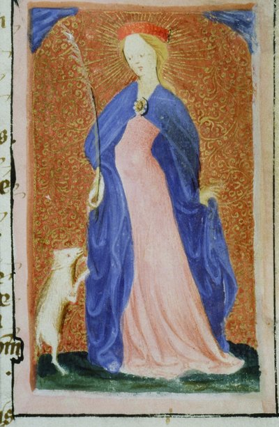 Pani Gen 1111 Strona z Legenda Aurea, Brugia, ok. 1400-10 autorstwa Flemish School