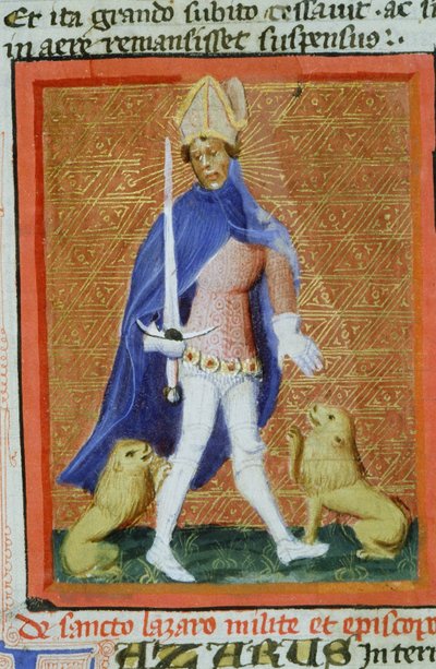 Pani Gen 1111 Strona z Legenda Aurea, Brugia, ok. 1400-10 autorstwa Flemish School