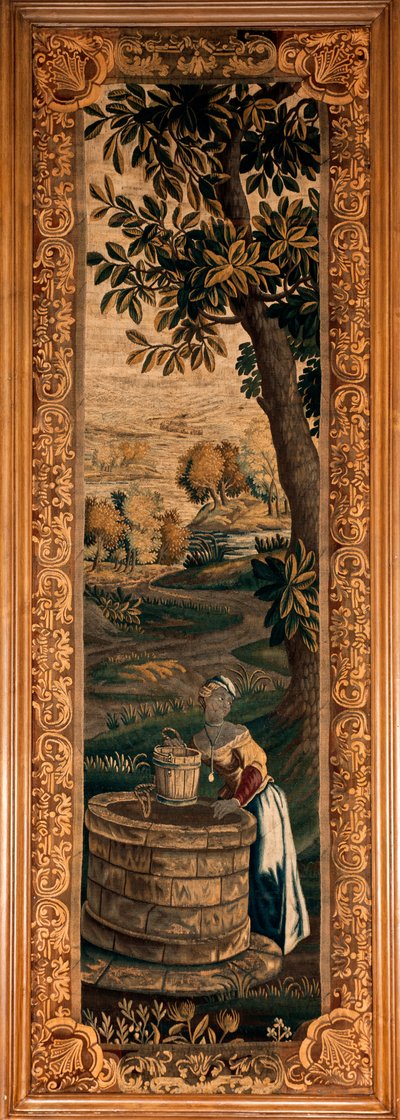 Pałac (Zamek Eu). Muzeum (Muzeum Ludwika Filipa zamku ue). Flamandzki gobelin. 18 wiek. autorstwa Flemish School
