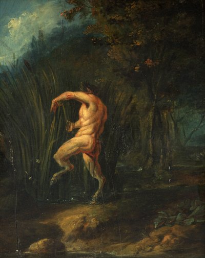 Pan i Syrinx (olej na panelu) autorstwa Flemish School