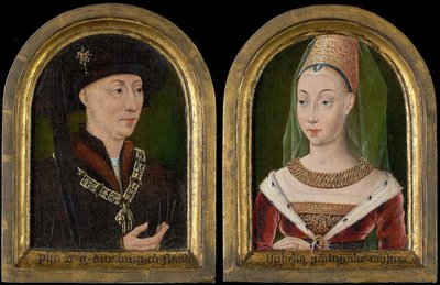 Filip Dobry, książę Burgundii; Izabela Burbon () autorstwa Flemish School