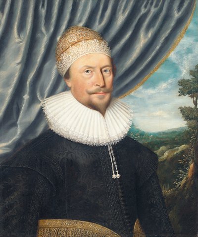 Portret Sir Gilesa Allingtona, ok. 1620 autorstwa Flemish School