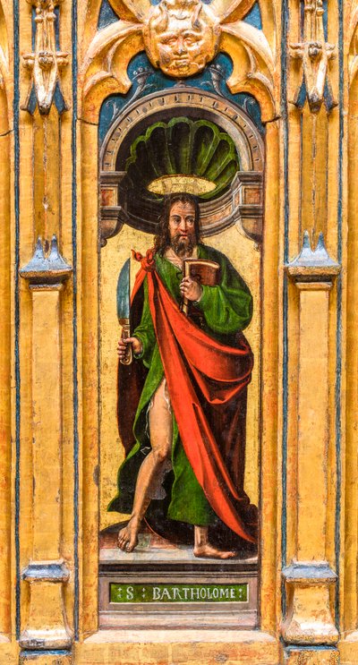 Skrzynia na relikwie, Święty Bartłomiej (Bartholomew) autorstwa Flemish School