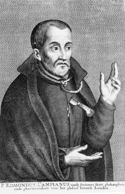 Św Edmund Campion, z ryciny wykonanej przez Jacquesa Neeffs autorstwa Flemish School