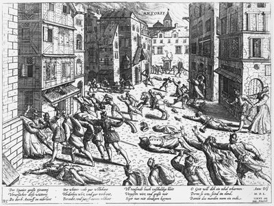 Sceny z hiszpańskiej furii pod Antorffem, 1576 r. autorstwa Flemish School
