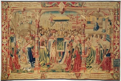 Posąg Matki Boskiej Wniesionej do Kościoła, z Legendy Notre Dame du Sablon, Warsztat Brukselski, 1516 autorstwa Flemish School