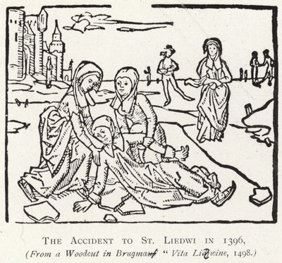 Wypadek św. Liedwiego w 1396 r. autorstwa Flemish School